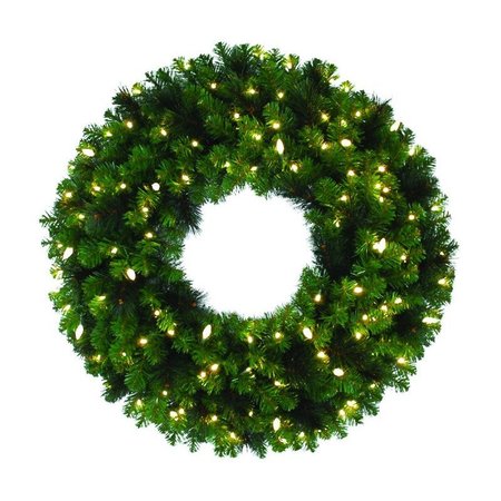 CELEBRATIONS PLATINUM 36 in. D X 0 ft. L LED Prelit Warm White Mixed Pine Christmas Wreath MPWR-36-WAC6WWA